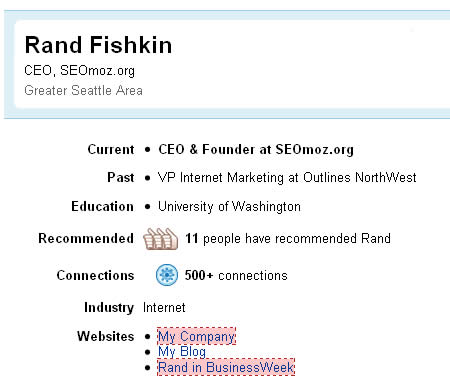 Rand's mix of followed and nofollowed links.